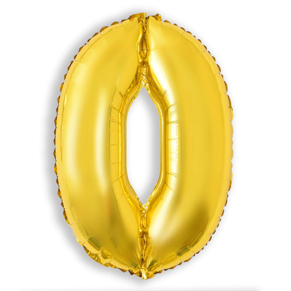 32 In. Gold Number Foil Balloon