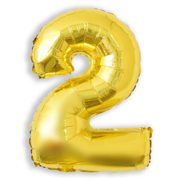 32 In. Gold Number Foil Balloon