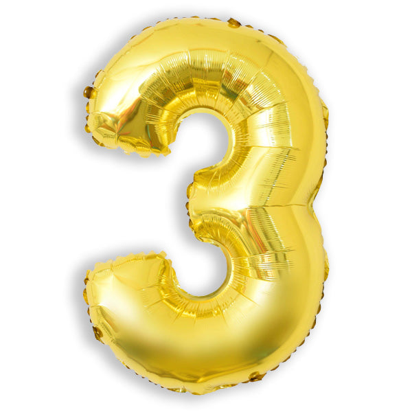 32 In. Gold Number Foil Balloon