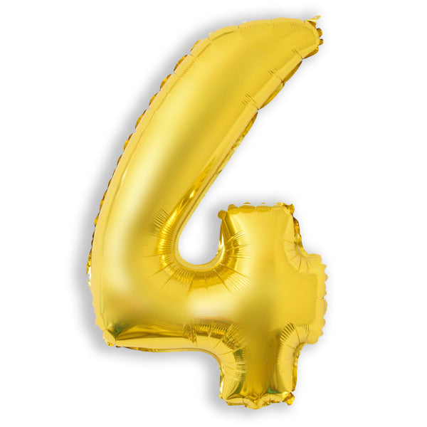 32 In. Gold Number Foil Balloon