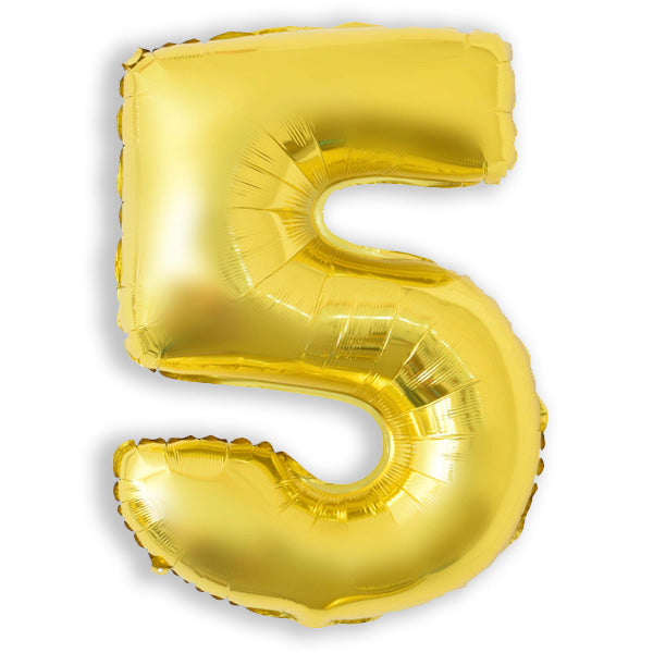 32 In. Gold Number Foil Balloon