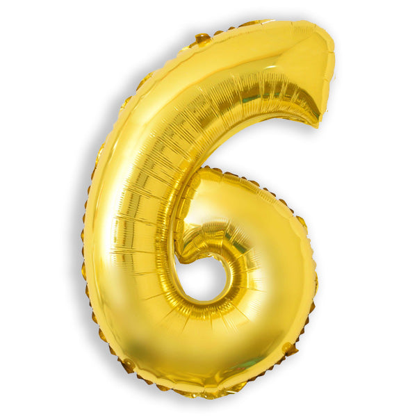 32 In. Gold Number Foil Balloon
