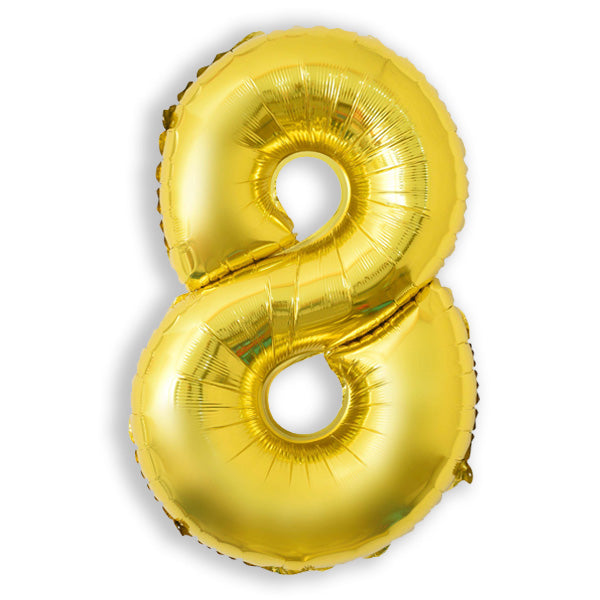 32 In. Gold Number Foil Balloon