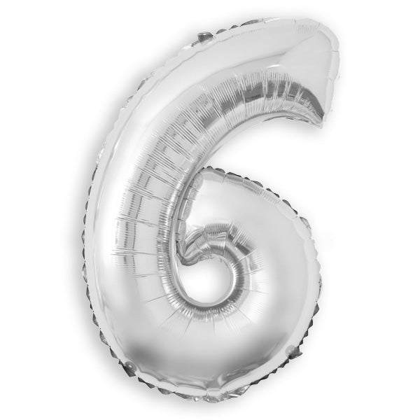 32 In. Silver Number Foil Balloon