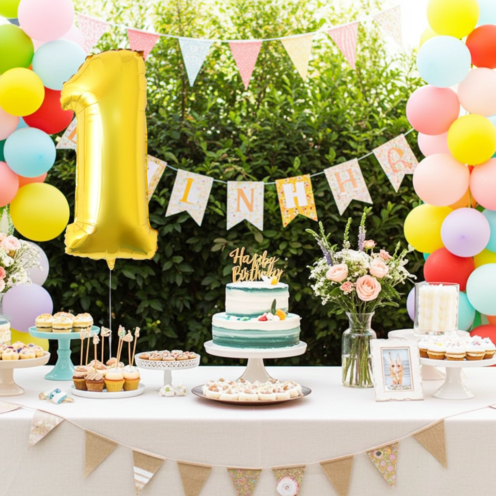 32 In. Gold Number Foil Balloon