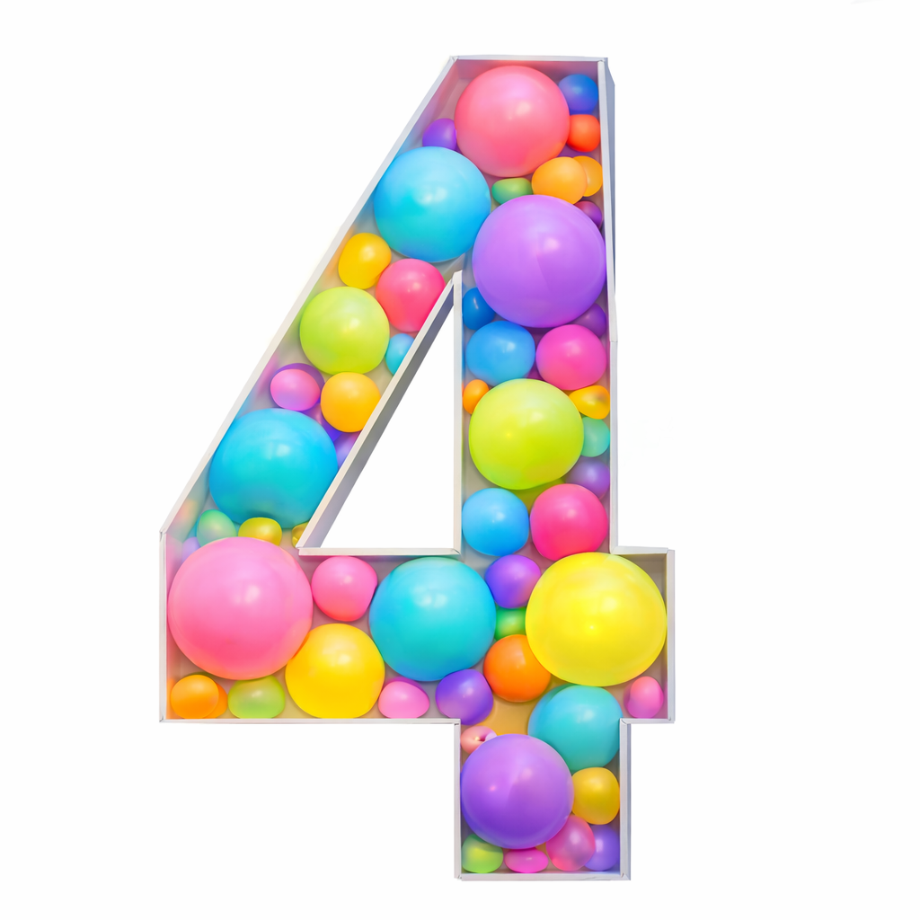 37 in | Mosaic Balloon Frame Number 0-9 | Balloons Not Included