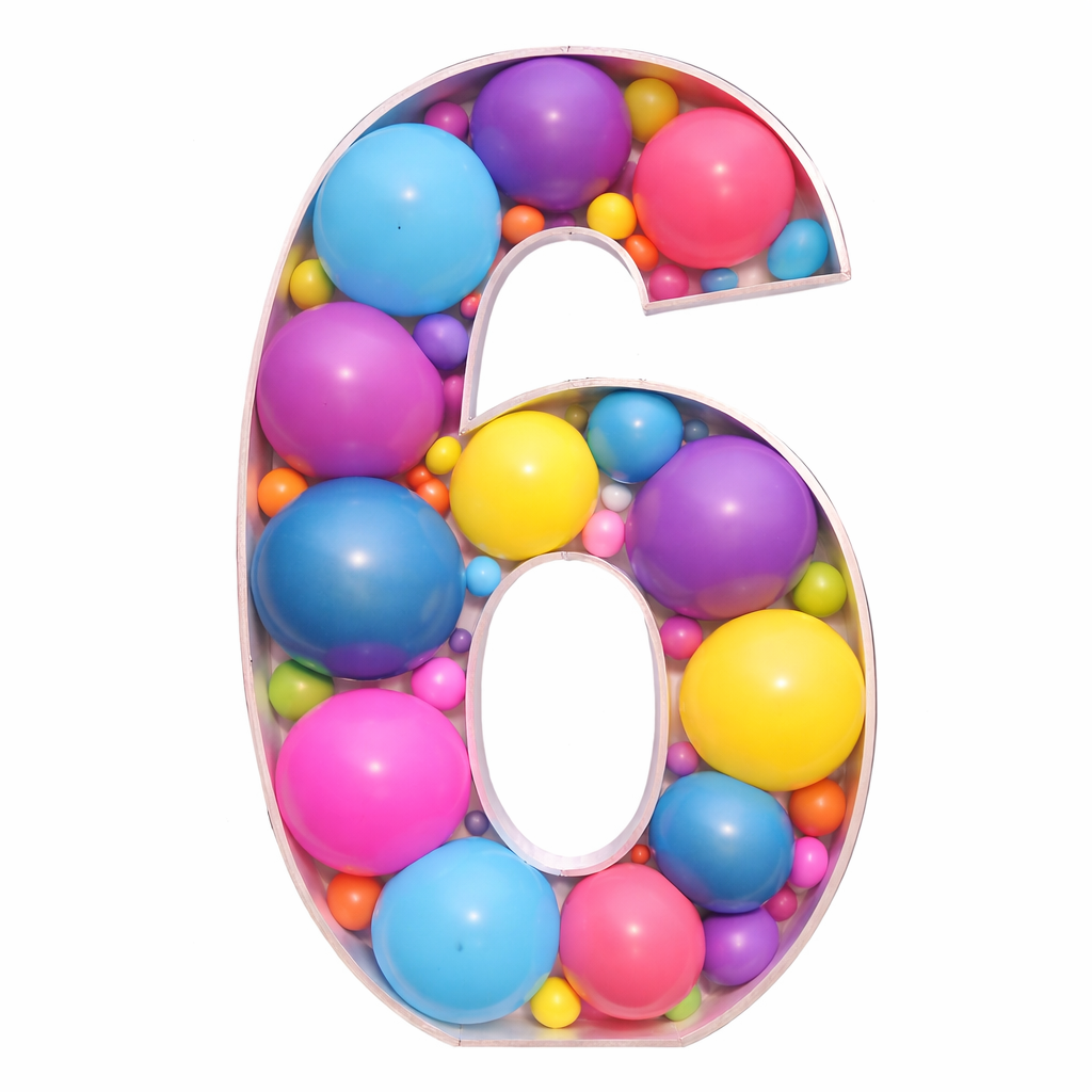 37 in | Mosaic Balloon Frame Number 0-9 | Balloons Not Included