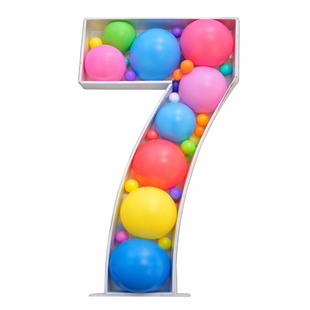 37 in | Mosaic Balloon Frame Number 0-9 | Balloons Not Included