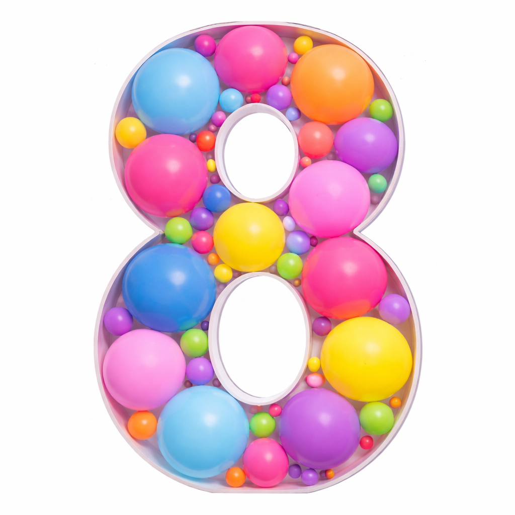 37 in | Mosaic Balloon Frame Number 0-9 | Balloons Not Included