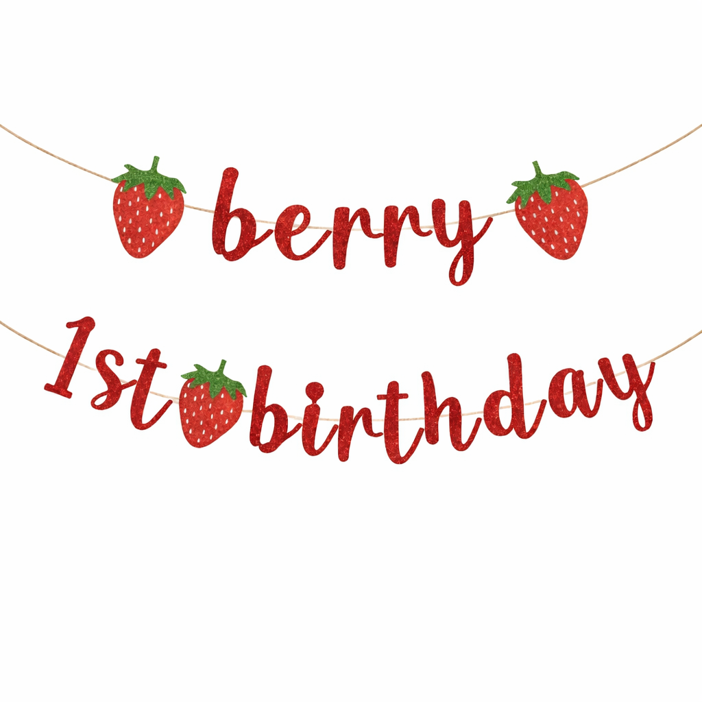 Berry 1st Birthday Banner