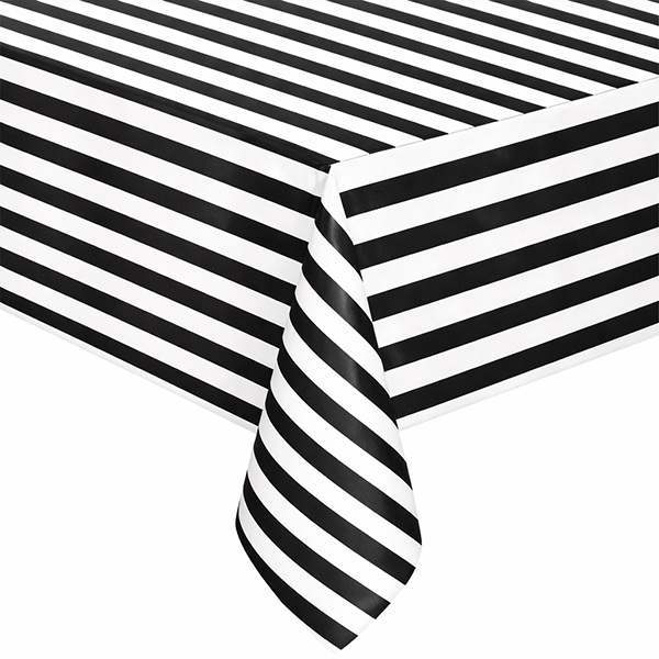 Black and White Stripped Table Cover