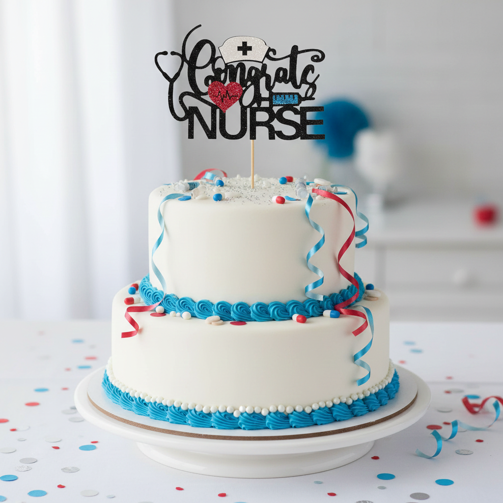 Congrats Nurse Cake Topper