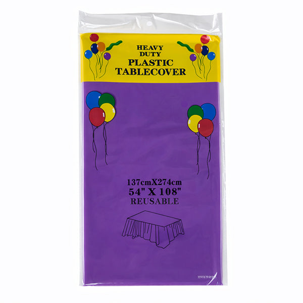 Dark Purple Plastic Table Cover 54x108 in
