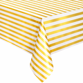 Gold and White Stripped Table Cover