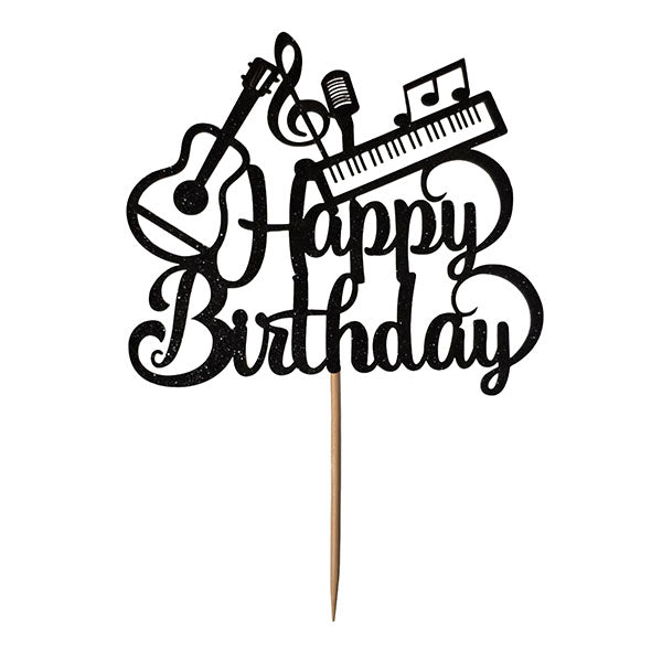 Music Lover Happy Birthday Cake Topper