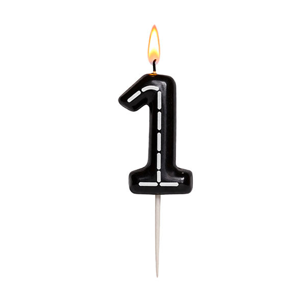 Racing Cars Track Themed Number Candles 0-9