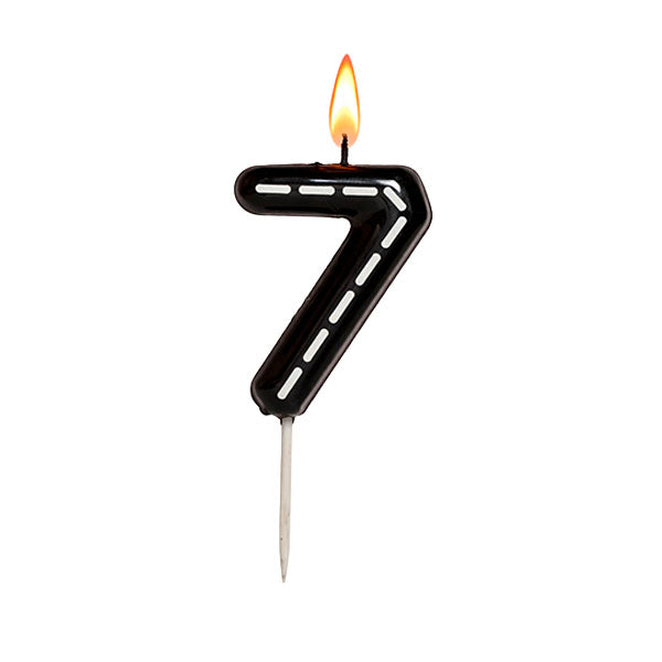 Racing Cars Track Themed Number Candles 0-9