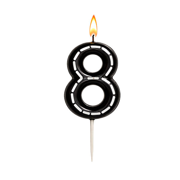 Racing Cars Track Themed Number Candles 0-9