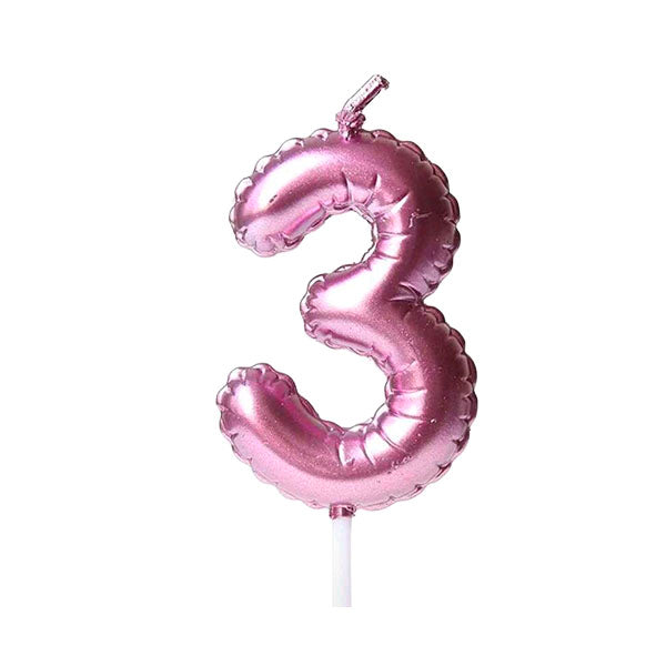 Number Balloon Shaped Birthday Candles 0-9