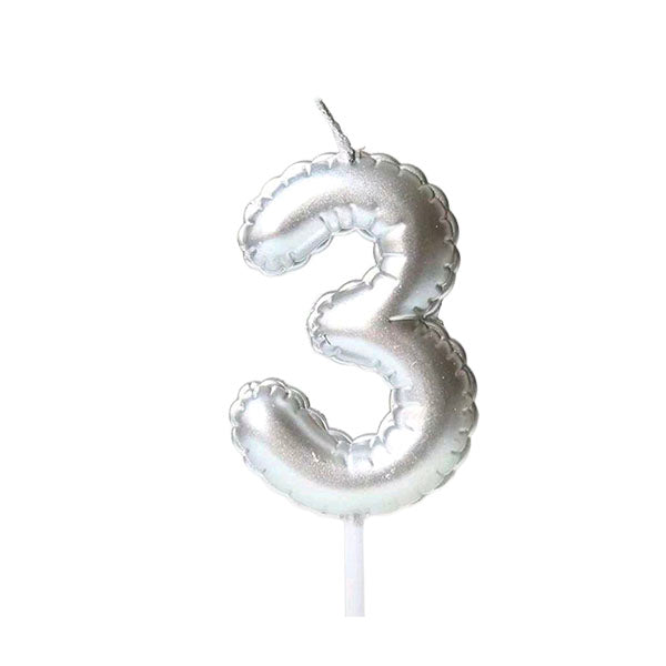 Number Balloon Shaped Birthday Candles 0-9